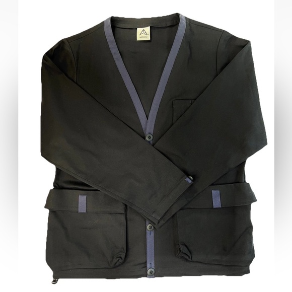Wasted Collective Other - Black Cargo Jacket Men’s Medium Purple Trim Utility Streetwear Coat New